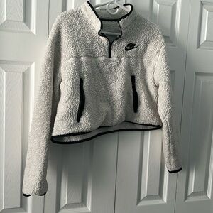 Nike Cropped Sherpa Quarter Zip